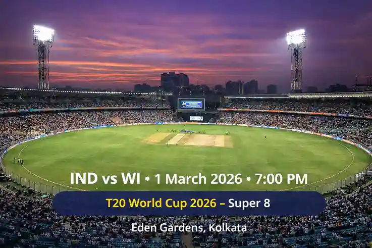 India vs West Indies T20 World Cup 2026 Ground Poster