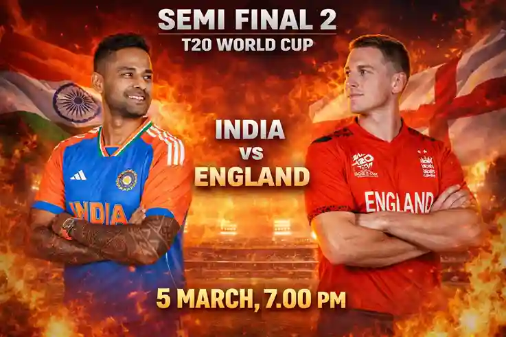 India vs England Captains Semi Final 2 T20 World Cup 2026