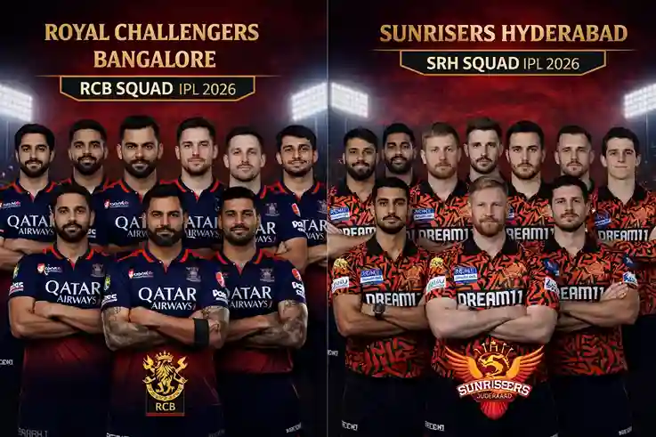 RCB vs SRH IPL 2026 Squad