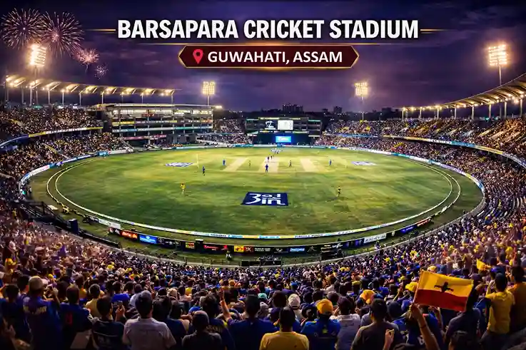 Barsapara Cricket Stadium Guwahati Ground Poster