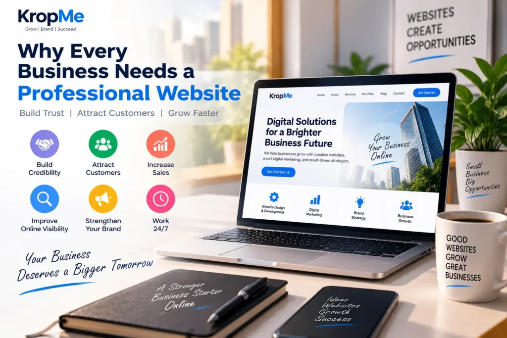 professional website for business showing online growth and customer engagement