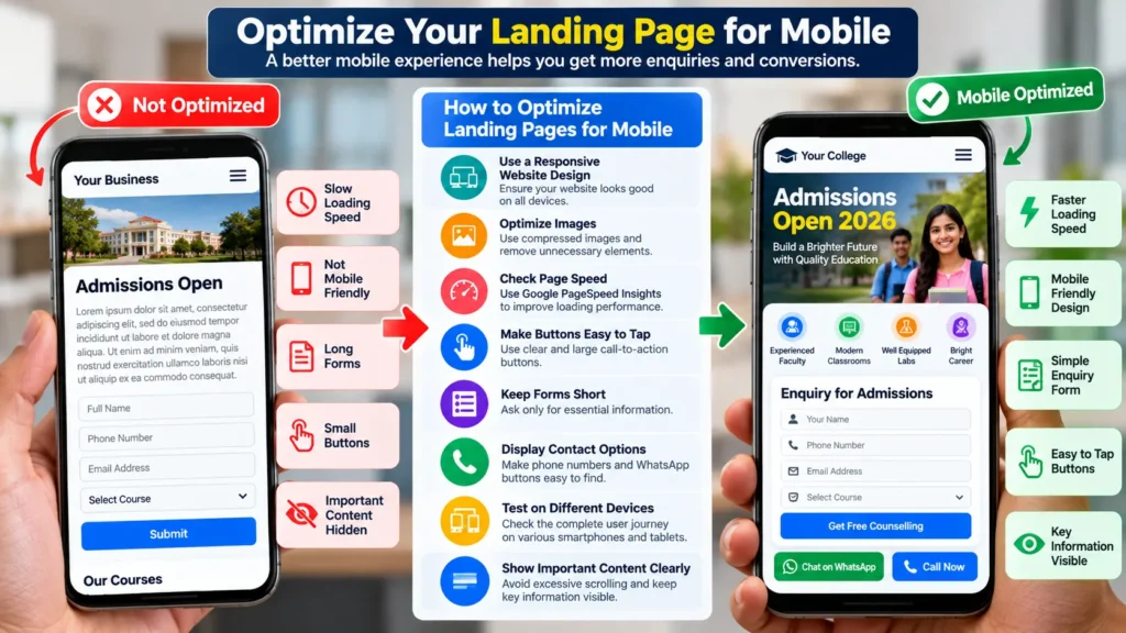 Mobile Landing Page Optimization Guide 15 common Google Ads mistakes to avoid, including wrong keywords, poor targeting, weak ad copy, missing conversion tracking, and wasted advertising budget.